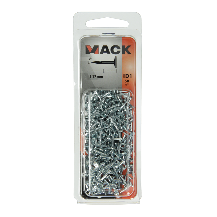 Load image into Gallery viewer, Mack 1017190 - bloknagel staal verzinkt 50 gr12 mm | 10 stuks
