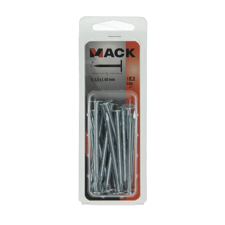 Afbeelding laden in galerijviewer, Mack 1017206 - schalienagel staal verzinkt 100 gr 3,5 x 60 mm | 5 stuks
