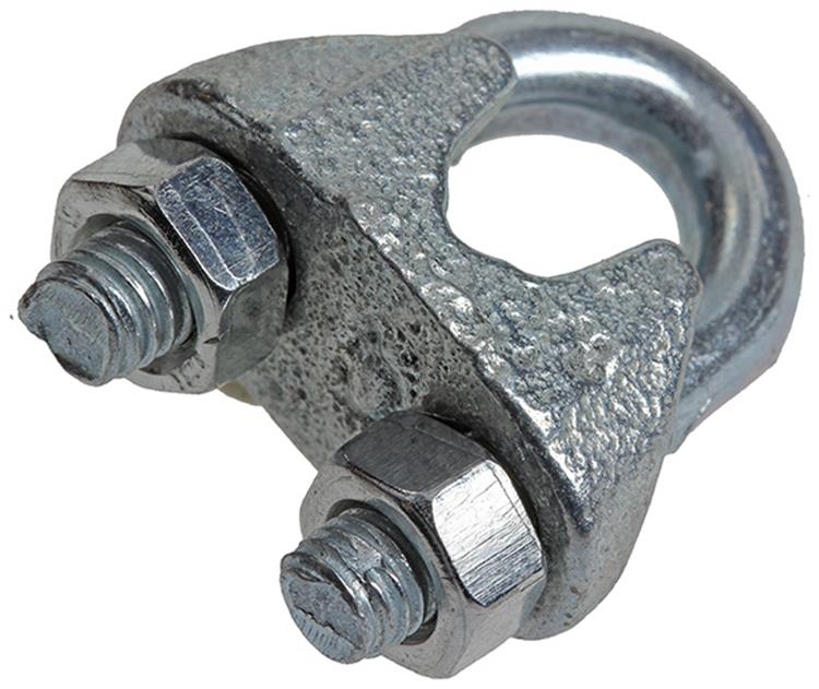 Load image into Gallery viewer, Mack 1008454 - 4 staaldraadklemmen 6mm verzinkt | 10 stuks
