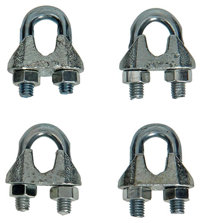 Load image into Gallery viewer, Mack 1008454 - 4 staaldraadklemmen 6mm verzinkt | 10 stuks
