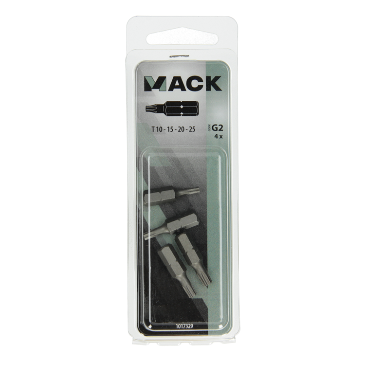 Load image into Gallery viewer, Mack 1017329 - torx schroefbit staal onbehandeld 4 st t10-15 20-25 | 10 stuks
