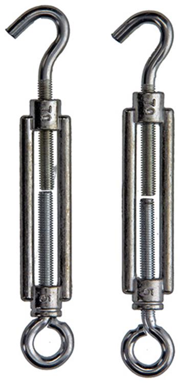 Load image into Gallery viewer, Mack 1008459 - 2 spanners oog + haak m5 x 70mm verzinkt | 10 stuks
