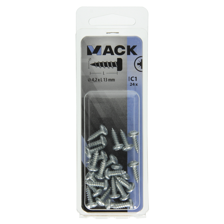 Load image into Gallery viewer, Mack 1017446 - zelftappende schroef cyl kop verz. 24st 4,2 x 13 mm | 10 stuks
