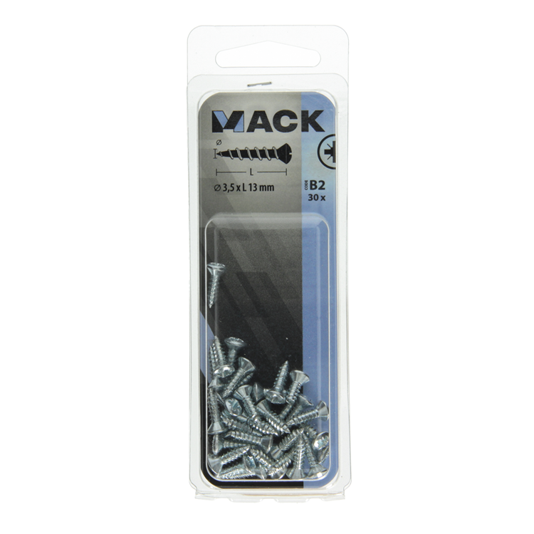 Load image into Gallery viewer, Mack 1017483 - zelftappende schroef bvk verz.30 st 3,5 x 13 mm | 10 stuks
