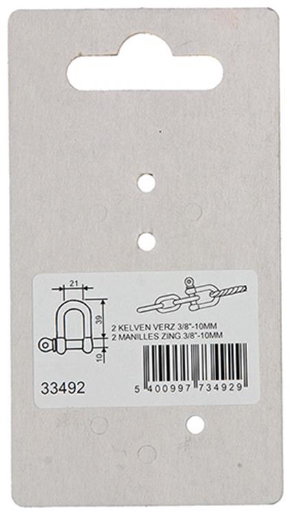 Load image into Gallery viewer, Mack 1008462 - 2 kelven recht 10mm verzinkt | 10 stuks
