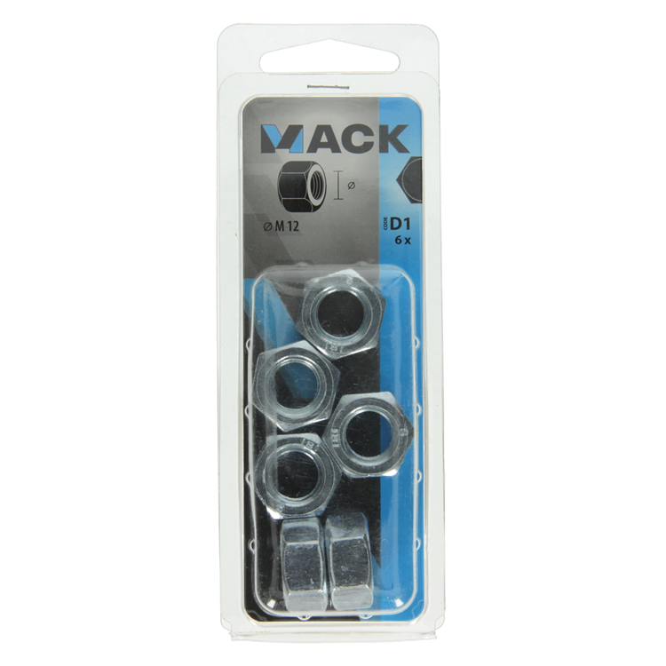 Load image into Gallery viewer, Mack 1017679 - zeskant moer staal verzinkt 6 st m 12 | 10 stuks
