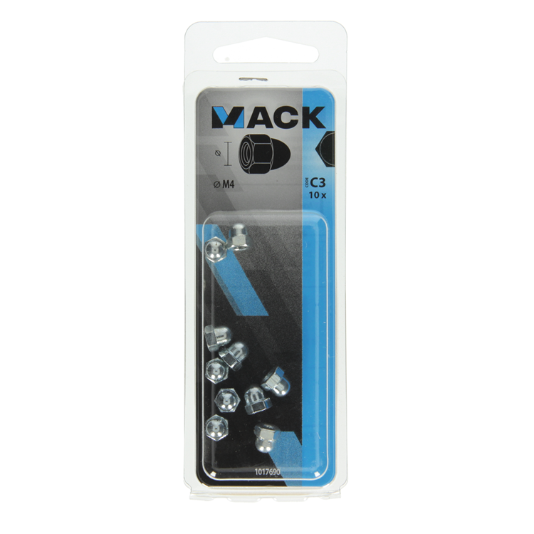 Load image into Gallery viewer, Mack 1017690 - zeskant dopmoer staal verzinkt10 st m4 | 10 stuks
