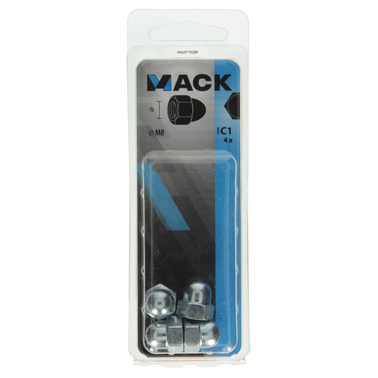 Mack 1017693 - zeskant dopmoer staal verzinkt4 st m8 | 10 stuks