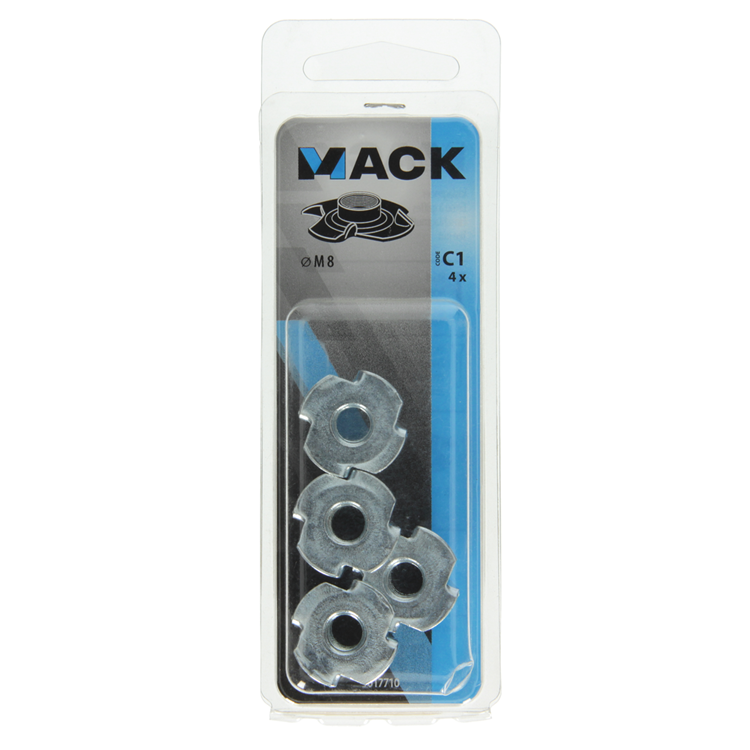 Load image into Gallery viewer, Mack 1017710 - inslagmoer staal verzinkt 4 st m8 | 10 stuks
