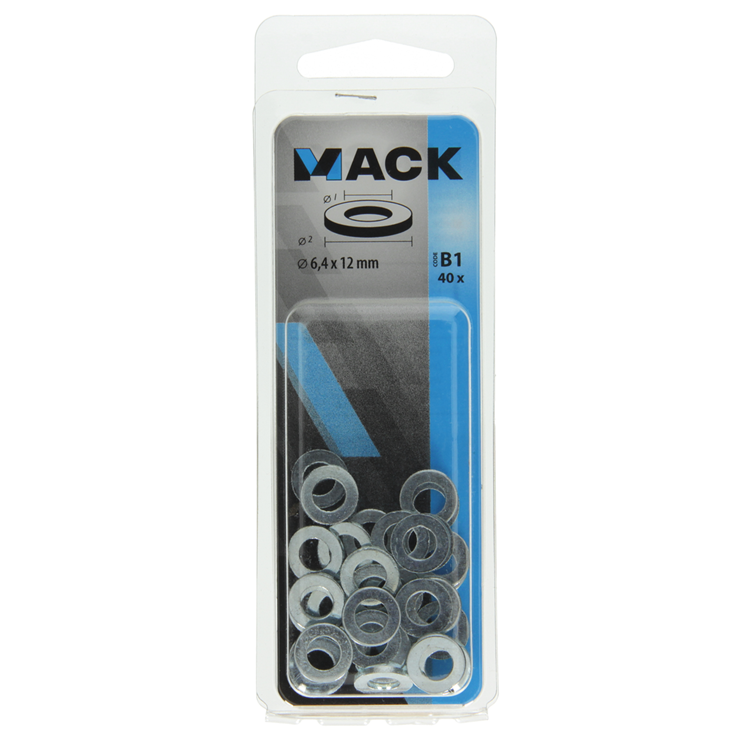 Load image into Gallery viewer, Mack 1017714 - sluitring staal verzinkt 40 st 6,4 x 12 mm | 10 stuks
