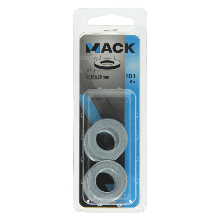 Load image into Gallery viewer, Mack 1017719 - sluitring staal verzinkt 8 st 15 x 28 mm | 10 stuks
