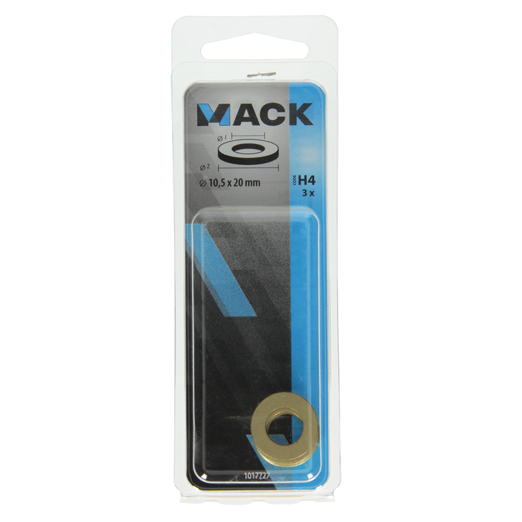 Afbeelding laden in galerijviewer, Mack 1017727 - sluitring messing 3 st 10,5 x 20 mm | 10 stuks
