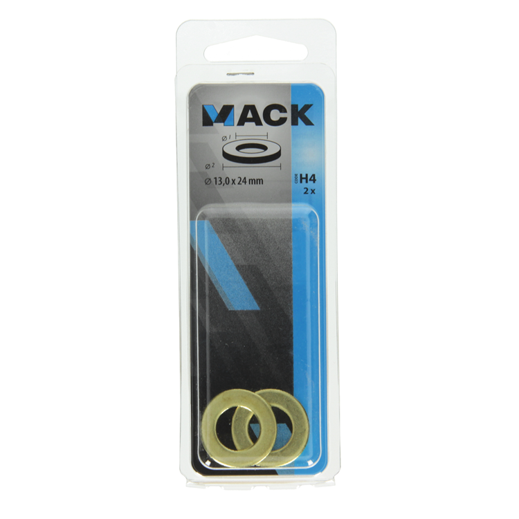 Load image into Gallery viewer, Mack 1017728 - sluitring messing 2 st 13,0 x 24 mm | 10 stuks
