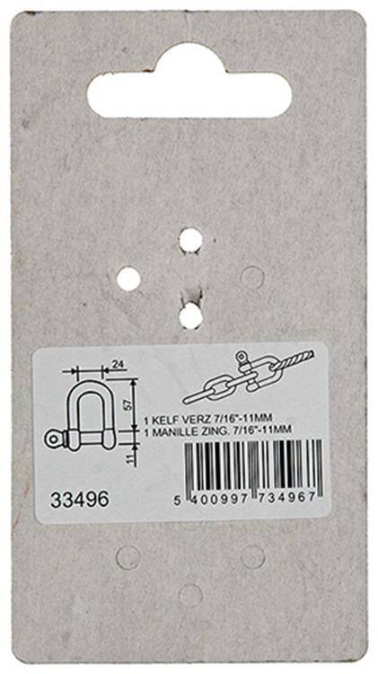 Mack 1008466 - 1 kelf recht 11mm verzinkt | 10 stuks