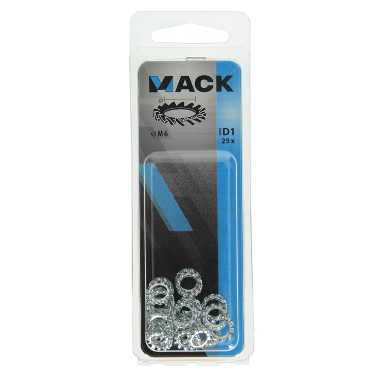Load image into Gallery viewer, Mack 1017749 - tandveerring staal verzinkt 25 st m6 | 10 stuks
