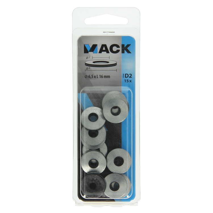 Load image into Gallery viewer, Mack 1017761 - dichtingsring rubber verzinkt 15 st 6,5 x 16 mm | 10 stuks
