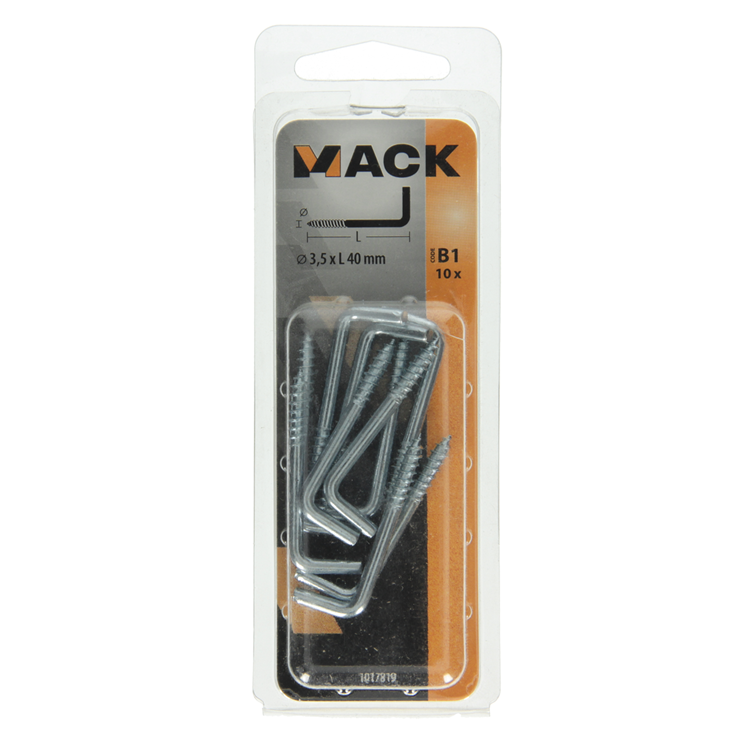 Load image into Gallery viewer, Mack 1017819 - schroefduim staal verzinkt 10 st 3,5 x 40 mm | 10 stuks

