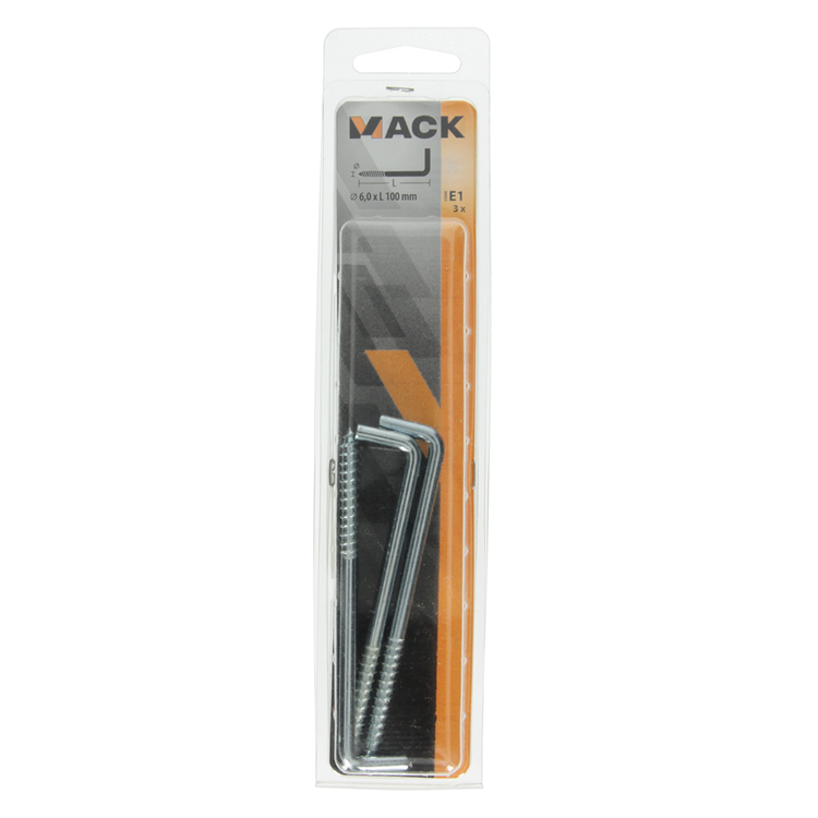 Load image into Gallery viewer, Mack 1017824 - schroefduim staal verzinkt 3 st 6,0 x 100 mm | 5 stuks
