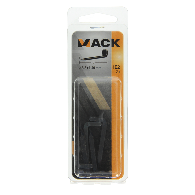 Load image into Gallery viewer, Mack 1019707 - balkhaak geblauwd staal 7 st 3,8 x 40mm | 5 stuks
