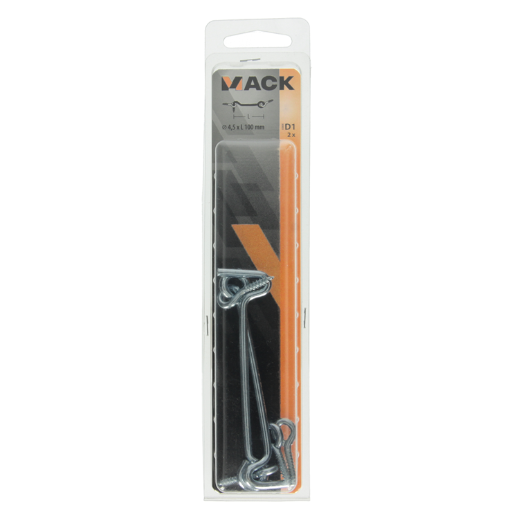 Load image into Gallery viewer, Mack 1017850 - windhaak staal verzinkt 2 st 4,5 x 100 mm | 5 stuks
