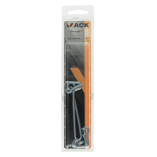 Mack 1017850 - windhaak staal verzinkt 2 st 4,5 x 100 mm | 5 stuks