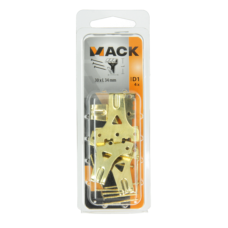 Load image into Gallery viewer, Mack 1017856 - kaderhaak staal vermessingd 4st 30 x 34 mm | 5 stuks
