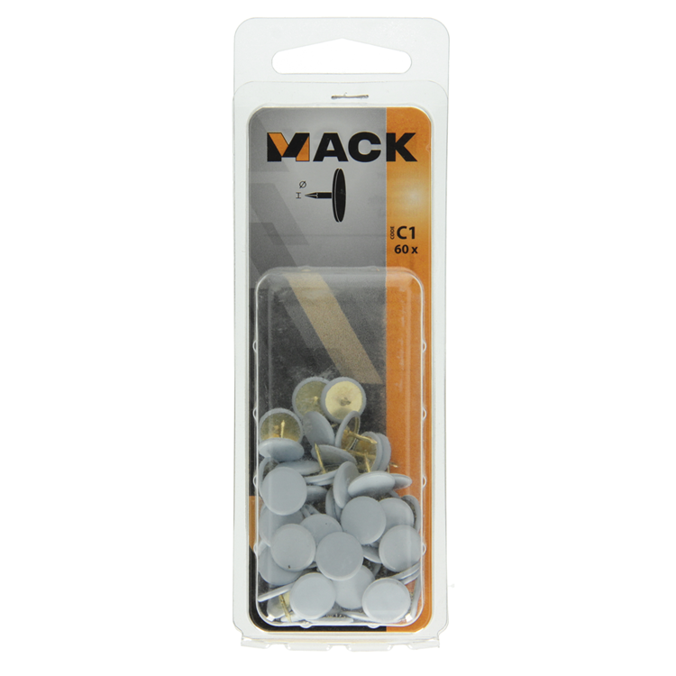 Load image into Gallery viewer, Mack 1017867 - duimspijker staal wit 60 st | 10 stuks

