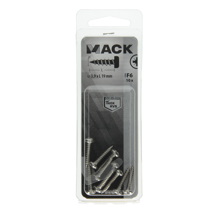 Afbeelding laden in galerijviewer, Mack 1019786 - zelftappende schroef cyl.kop a2 10 st 3,9 x 19 mm | 10 stuks
