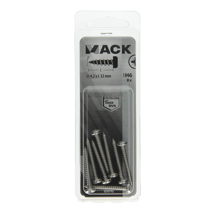 Load image into Gallery viewer, Mack 1019792 - zelftappende schroef cyl.kop a2 8 st 4,2 x 32 mm | 10 stuks
