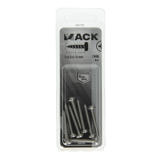 Mack 1019792 - zelftappende schroef cyl.kop a2 8 st 4,2 x 32 mm | 10 stuks