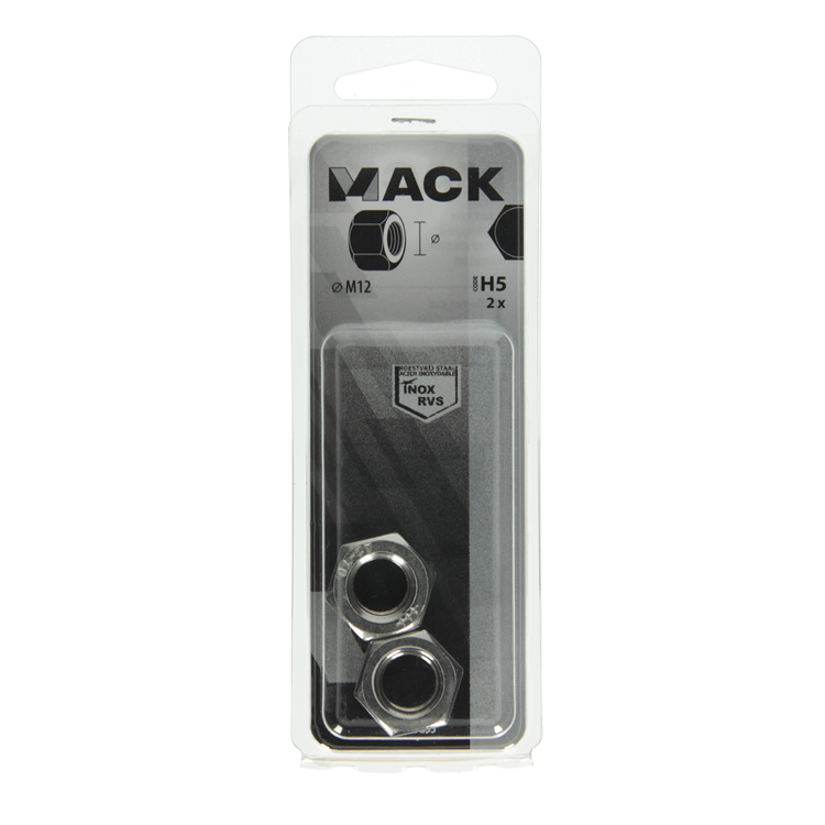 Load image into Gallery viewer, Mack 1019855 - zeskantmoer inox a2 2 st m12 | 10 stuks
