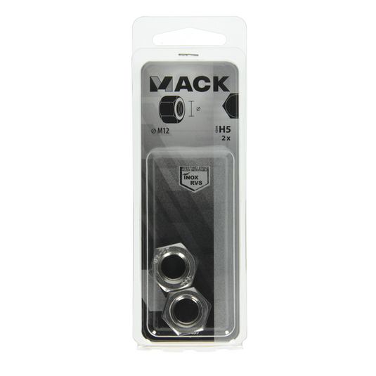 Mack 1019855 - zeskantmoer inox a2 2 st m12 | 10 stuks