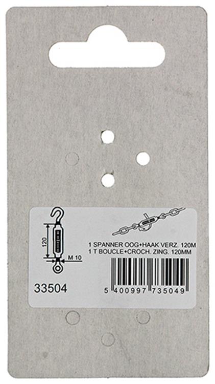 Mack 1008474 - 1 spanner oog + haak m10 x 120mm verzinkt | 10 stuks