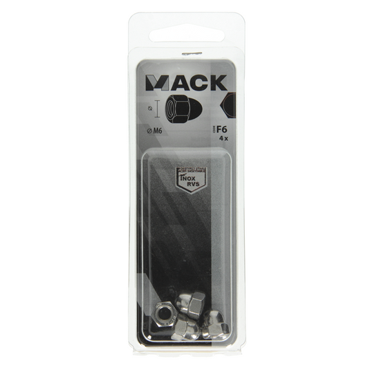 Mack 1019862 - zeskant dopmoer inox a2 4st m6 | 10 stuks