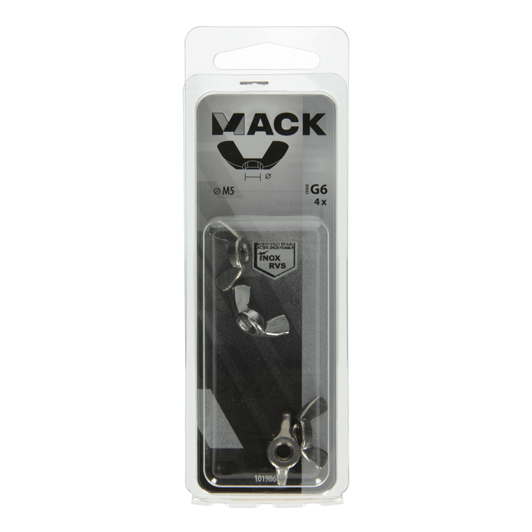 Load image into Gallery viewer, Mack 1019866 - vleugelmoer inox a2 4 st m5 | 10 stuks
