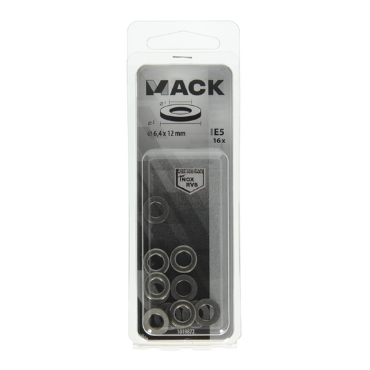Mack 1019872 - sluitring inox a2 16 st m6 | 10 stuks