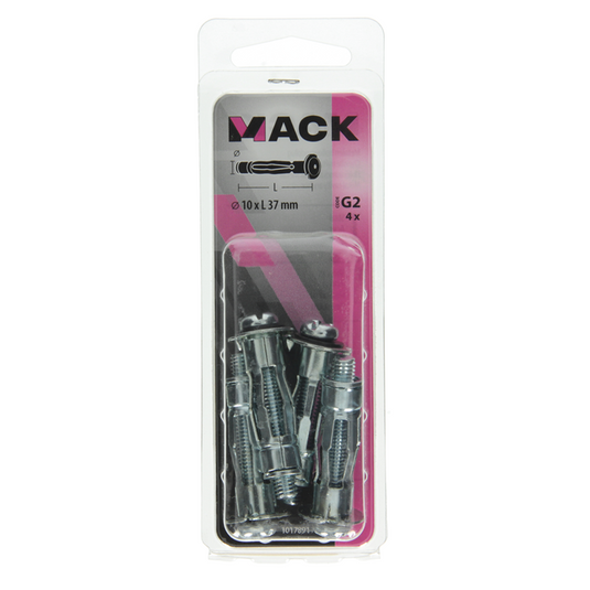 Mack 1017891 - metalen hollewandplug verzinkt4 st 10 x 37 mm | 5 stuks