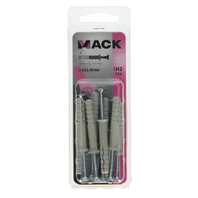 Load image into Gallery viewer, Mack 1017907 - nylon nagelplug polyamide 12 st 6 x 40 mm | 5 stuks
