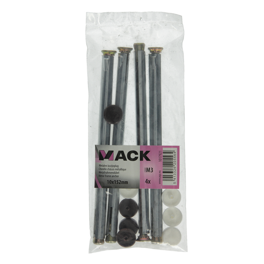 Mack 1017921 - metalen kozijnplug staal verzinkt 4 st 10 x150 mm | 5 stuks