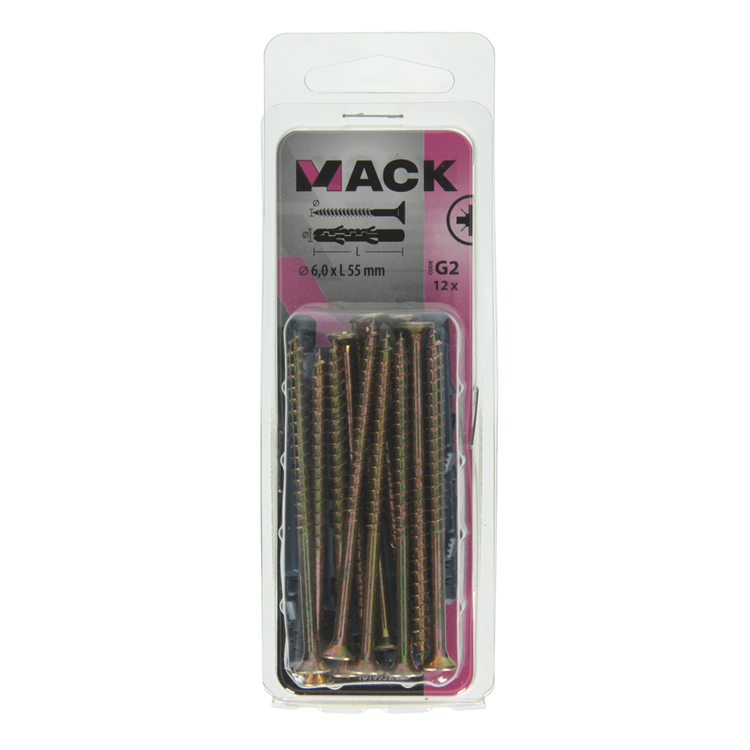 Load image into Gallery viewer, Mack 1019932 - plug lange exp.polyeth. + schr. 4x70 12st 6 x 55 mm | 5 stuks
