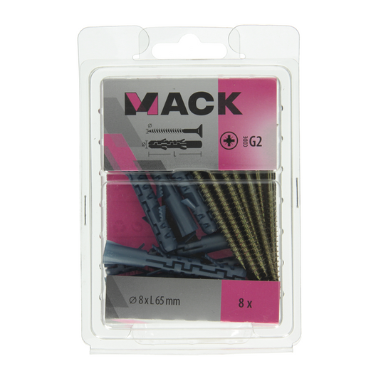 Mack 1019933 - plug lange exp.polyeth. + schr. 5x80 8 st 8 x 65 mm | 5 stuks