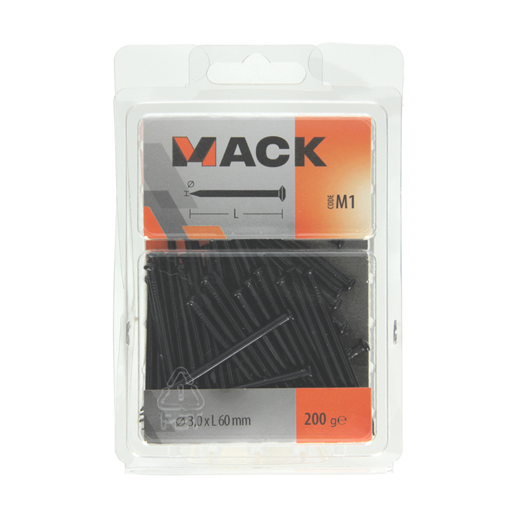 Load image into Gallery viewer, Mack 1017935 - staalnagel bvk staal geblauwd 200 gr 3,0 x 60 mm | 5 stuks
