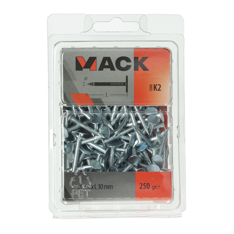 Load image into Gallery viewer, Mack 1017947 - schalienagel staal verzinkt 250 gr 3,0 x 30 mm | 5 stuks
