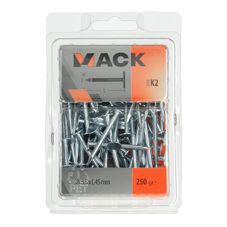Load image into Gallery viewer, Mack 1017949 - schalienagel staal verzinkt 250 gr 3,5 x 45 mm | 5 stuks
