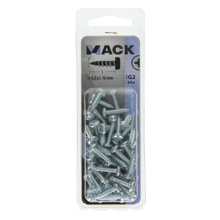 Load image into Gallery viewer, Mack 1018067 - zelftappende schroef cylkop verz. 54 st 4,2 x 16 mm | 5 stuks
