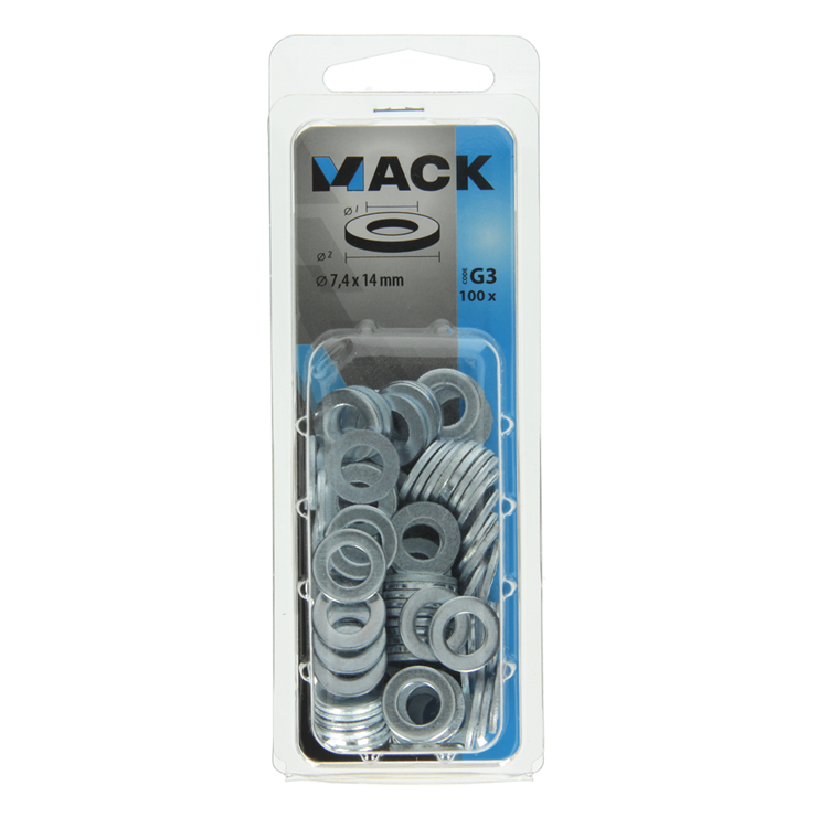 Load image into Gallery viewer, Mack 1018117 - sluitring staal verzinkt 100 st 7,4 x 14 mm | 5 stuks
