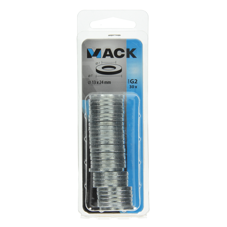 Afbeelding laden in galerijviewer, Mack 1018120 - sluitring staal verzinkt 30 st 13 x 24 mm | 5 stuks
