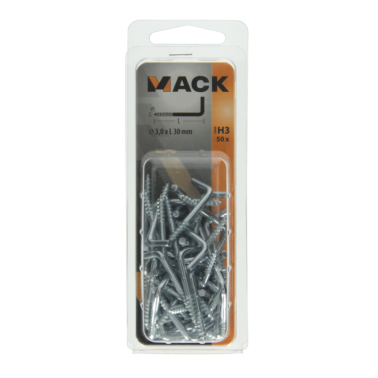 Load image into Gallery viewer, Mack 1018142 - schroefduim staal verzinkt 50 st 3,0 x 30 mm | 5 stuks
