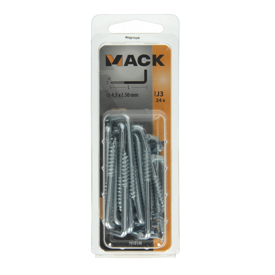 Mack 1018146 - schroefduim staal verzinkt 24 st 4,5 x 50 mm | 5 stuks