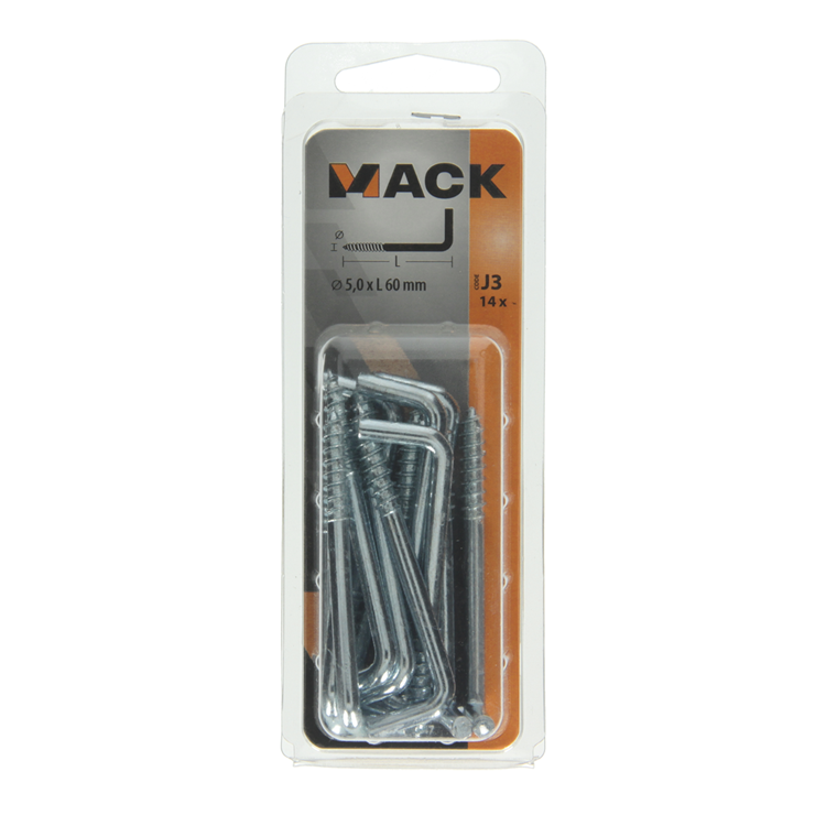 Load image into Gallery viewer, Mack 1018147 - schroefduim staal verzinkt 14 st 5,0 x 60 mm | 5 stuks
